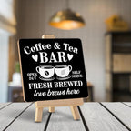 Coffee Tea Bar Decor, Coffee and Tea Bar Wood Sign - Image 4