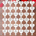 36 Pcs Valentine's Day Conversation Hearts Cookie Stencils for Baking by JULBEAR