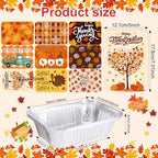 DIYDEC 36PCS Thanksgiving Food Containers Fall Foil storage Tin with Lids - Image 2