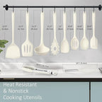 10 Pack Kitchen Utensils Set for Cooking, Leonyo Silicone Cooking Utensils Set - Image 2