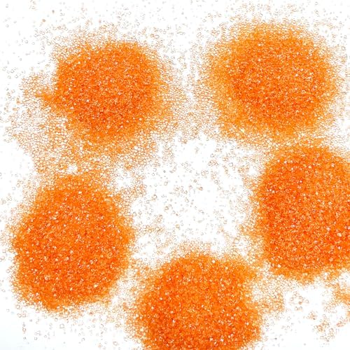 Edible Orange Sanding Sugar Sprinkles 142g/ 5.01oz Edible Sugar Crystals, Baking Cake Decorations Ice Cream Toppings and Cookie Decorating for Wedding Parties Valentines Halloween Christmas - Image 4
