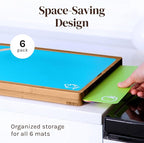 Cooler Kitchen Cutting Boards for Kitchen – Checkered Bamboo Cutting Board Set - Image 4