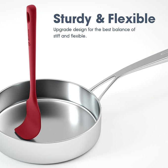 ChefAide 5 Pieces Silicone Spatula Set, Food Grade Rubber Spatula, Upgrade - Image 3