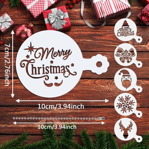 JULBEAR 36 Pcs Christmas Cookie Cake Stencils, Reusable Baking Mold Tools - Image 2