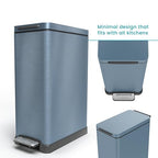 Home Zone Living 12 Gallon Slim Kitchen Trash Can - Image 7