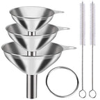 Metal Stainless Steel Funnel, Large Medium Small Funnel Set of 3, Food Grade by YLYL