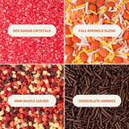Sweets Indeed Fall Sprinkles 4 Pack, Pumpkin & Leaf Shapes, 11.57 ounces - Image 3