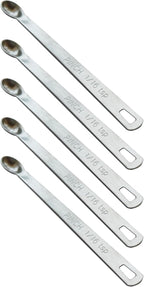 5PCS 1/16 Teaspoon Single Tiny Measuring Spoon, Small Individual Stainless by BERYLER
