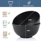 Wheat Straw Bowl Sets, Microwave and Dishwasher Safe Bowls, Alternative Plastic - Image 2