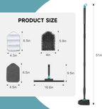nacena Shower Scrubber with Long Handle, 4 in 1 Tile Tub Scrubber Brush with 3 - Image 2