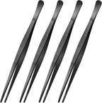 Yaomiao 4 Packs 12 Inch Bar Tweezers Black Cocktail Tongs Long Garnish Tweezers by Yaomiao