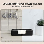 Paper Towel Dispenser Countertop, Wooden Folded Paper Hand Towel Holder - Image 3