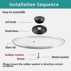 11 Inch Pan Lid Tempered Glass Pot Lid Replacement Glass Cover - Image 3