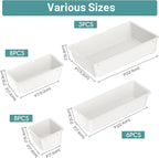 WOWBOX 25 PCS Plastic Drawer Organizer Set, 4 Sizes Desk Drawer Divider - Image 2