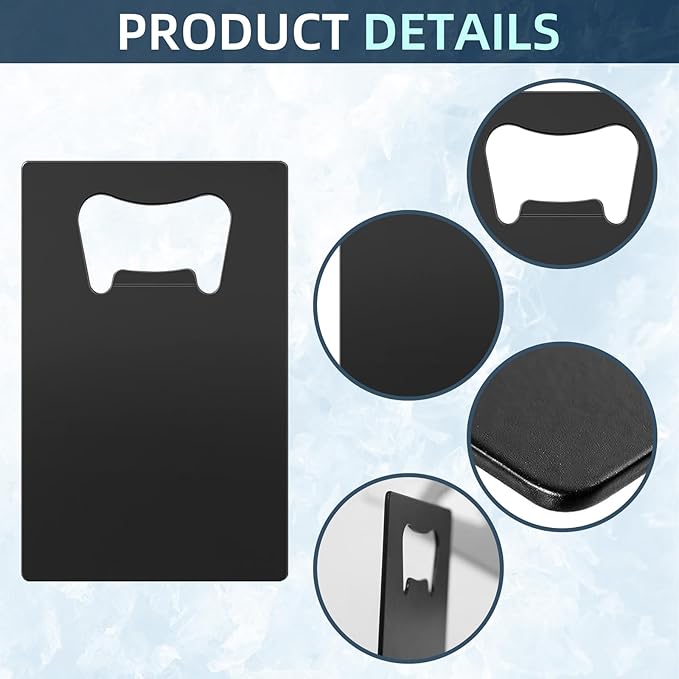 100 Pcs Stainless Steel Metal Card Beer Bottle Openers, DIY Bottle Opener - Image 3