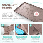 SIKADEER 31" x 19" Under Sink Mat Waterproof, Silicone Mat Kitchen Drawer Shelf - Image 4
