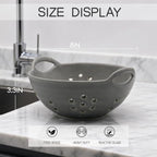 Matte Glaze Ceramic Berry Colander Bowl - Image 3