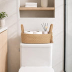 ABenkle Small Storage Basket, Jute Rope Woven Toilet Paper Tray Organizer - Image 3