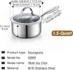 Cooks Standard Stainless Steel Saucepan - Image 2