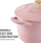 MARTHA STEWART Gatwick 7-Quart Enamel Cast Iron Dutch Oven Pot - Image 7