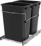 Rev-A-Shelf RV-18KD-18C S Double Pullout Trash Can by Rev-A-Shelf
