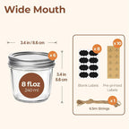 ComSaf Wide Mouth Mason Jars - Image 2