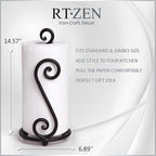 RTZEN Matte Black Paper Towel Holder Countertop - Image 6