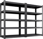 71" Hx35 Wx16 DMetal Garage Shelving 5 Tier Storage Shelves, Adjustable Heavy by Unknown
