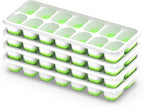 ChefAide Ice Cube Tray with Lid, 4 Packs 56 Cubes Durable Stackable Ice Cube - Image 9