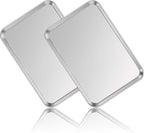 Stainless Steel Baking Sheet Set of 2, Deedro Cookie Sheet Metal Baking Pan by Deedro