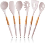 Silicone Cooking Utensils Set 6 Piece – Heat Resistant up to 480°F, BPA Free & by cookward