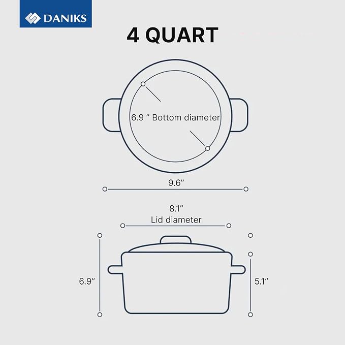 Daniks Standard 4 Quart Stainless Steel Stock Pot - Image 2