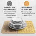 Silicone Drying Mat 16 × 12 – Yellow Tan Non-Slip Sink Mat - Image 9