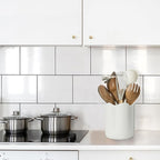 Ceramic Utensil Holder for Kitchen Counter, 6.2" Large Kitchen Utensil Holder - Image 4