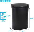 Bigacc Kitchen Trash Can | Stainless Steel 13 Gallon Trash Can | 50L Touch Free - Image 2