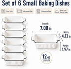6 Pcs Ceramic Baking Dish, 12 Oz Small Casserole Dish - Image 3
