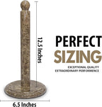 Handmade Fossil Grey Marble Paper Towel Holder – Natural Stone Stand - Image 4