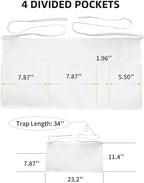 Xeoxarel Aprons with 4 Pockets 23.5'' X 11.5'' - Image 5