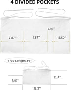 Xeoxarel Aprons with 4 Pockets 23.5'' X 11.5'' - Image 5
