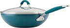 Rachael Ray Cucina Ceramic Nonstick Stir Fry Pan and Lid, 11 Inch Non Stick Wok - Image 12