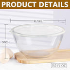 5 Quart Deep Big Glass Bowl - Image 2