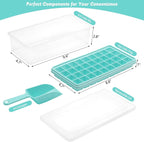 Silicone Ice Cube Tray with Leak-Proof Lid & Storage Bin - Image 2