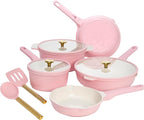 Paris Hilton Ceramic Nonstick Cookware Set, Cast Aluminum by TheWorldofParisHilton