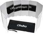 Camp Stove Windscreen, Ohuhu Camping Stove Windscreen 8/10/12 Plates Aluminum by Ohuhu