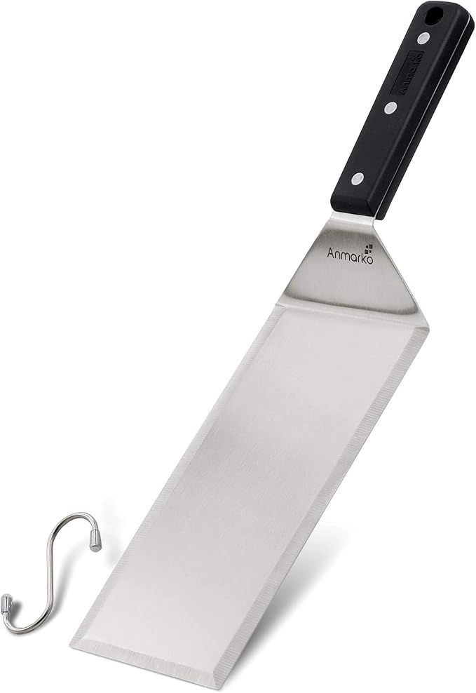 Turner 4x8 Stainless Steel Metal Griddle Spatula by Anmarko