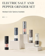 Stainless Steel Rechargeable Electric Salt and Pepper Grinder Set, USB Charging - Image 7