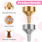 8 Pcs Small Metal Funnels 4 Sizes Gold Silver Mini Funnel - Image 3