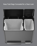 Lovewind Dual Trash and Recycling Bins - Image 7