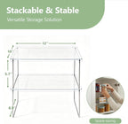 IVYHOME Pantry Organizer, Cabinet Storage Shelf Rack, Stackable Kitchen Cabinet - Image 3