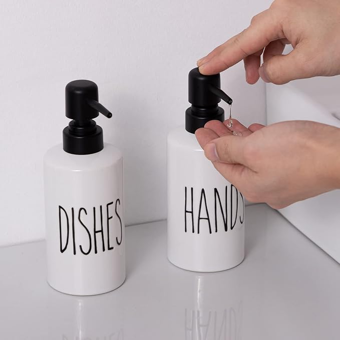 FE Hand Soap Dispenser, 10oz Ceramic Soap Dispenser - Image 7